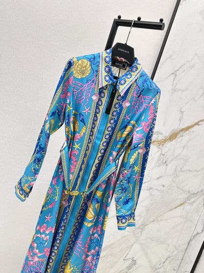 25fw new printed silk dress