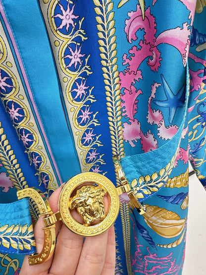 25fw new printed silk dress