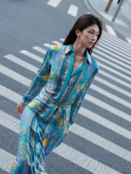 25fw new printed silk dress