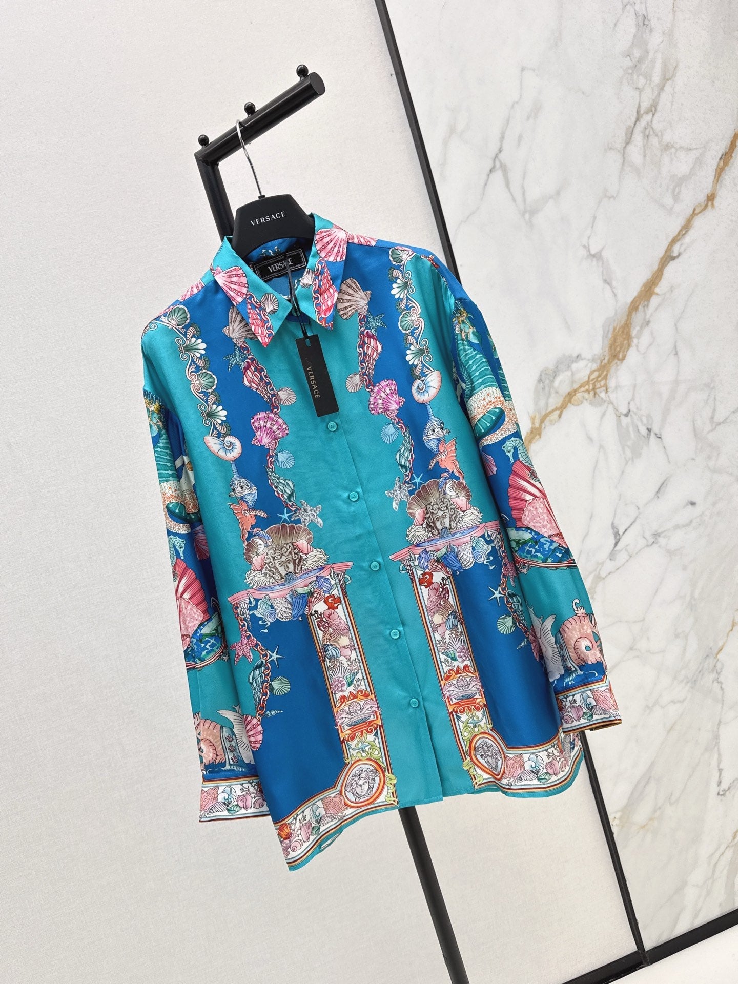 25fw new printed silk shirt