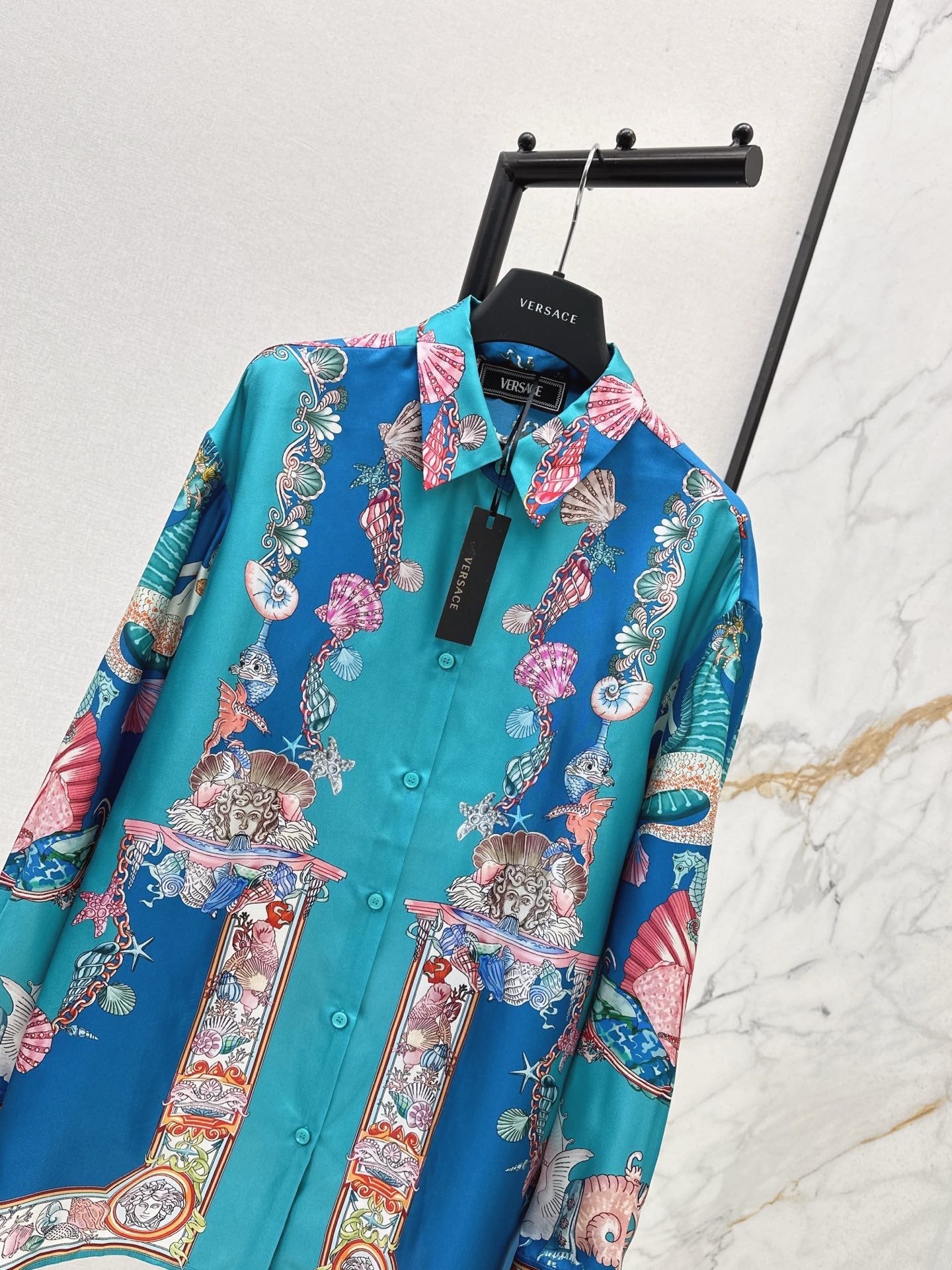 25fw new printed silk shirt