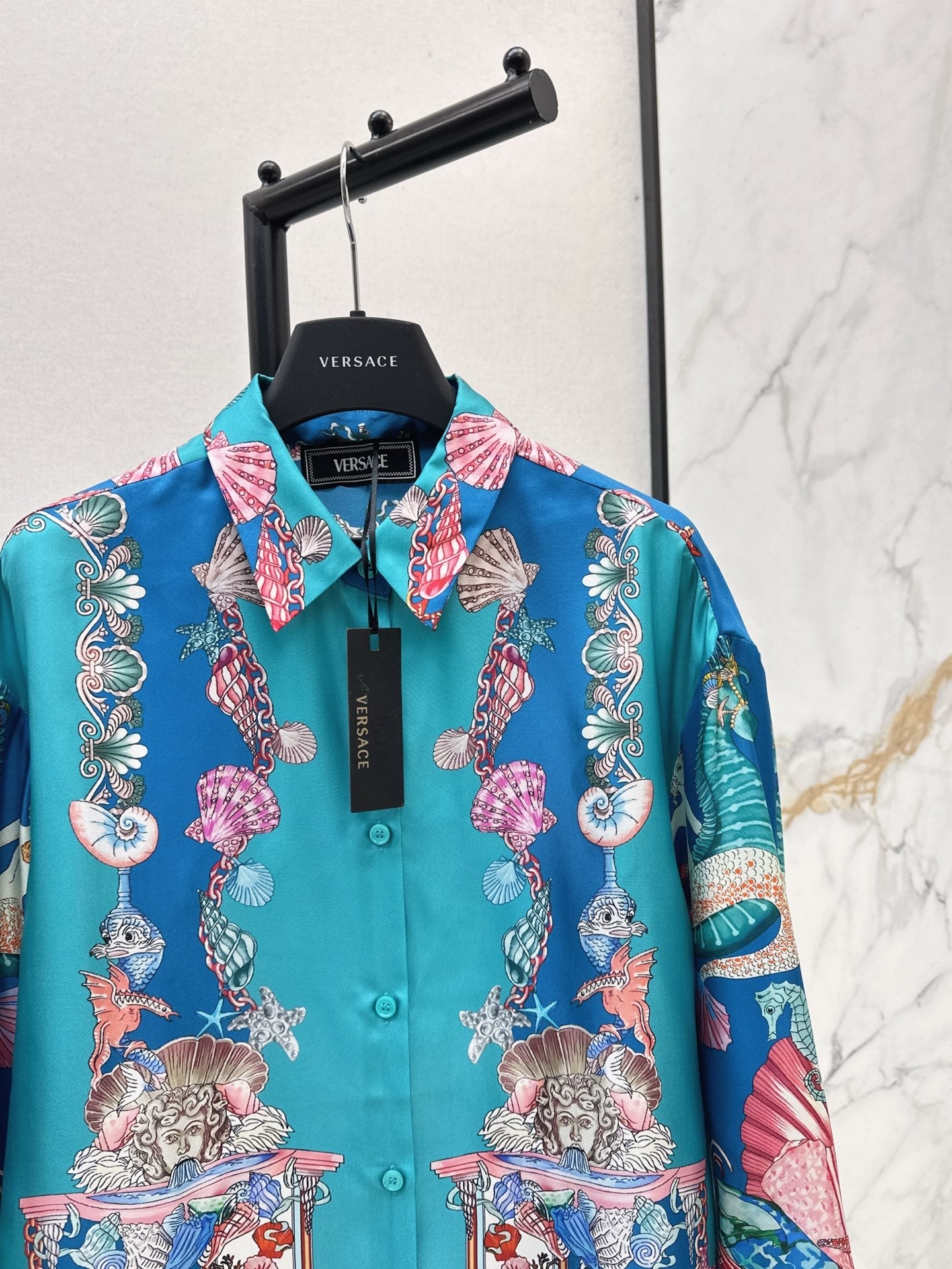 25fw new printed silk shirt
