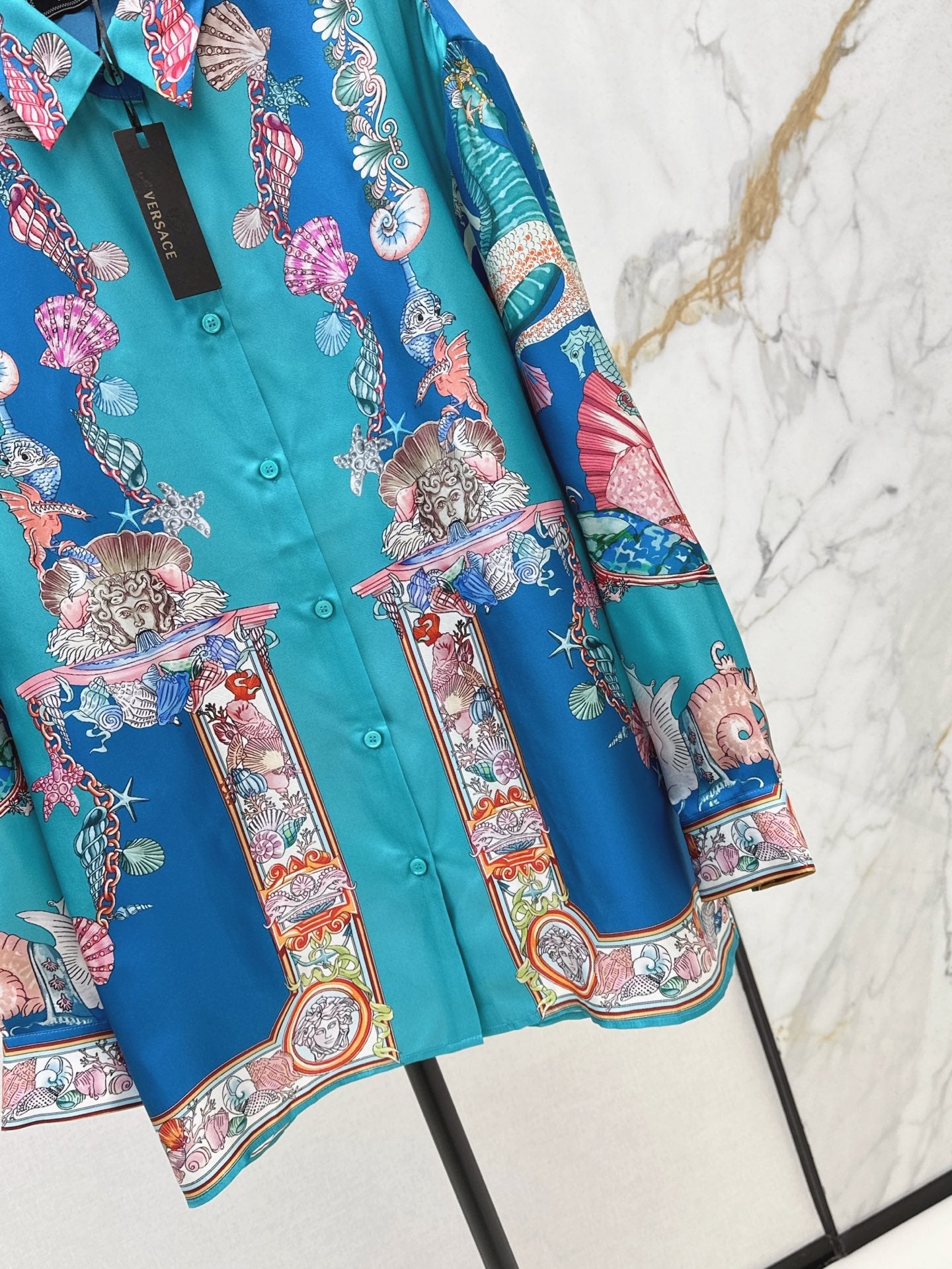 25fw new printed silk shirt