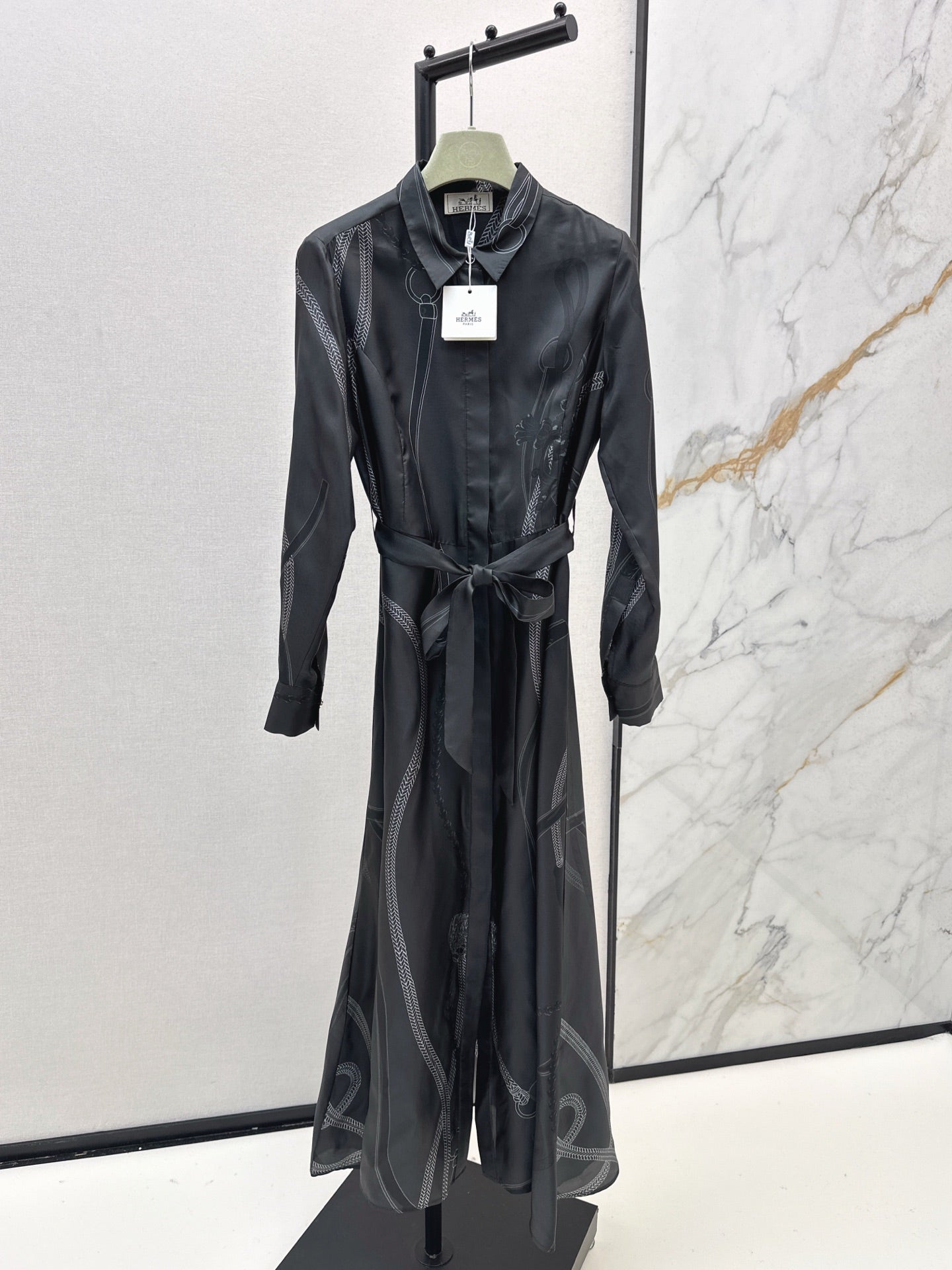 25fw new printed silk dress