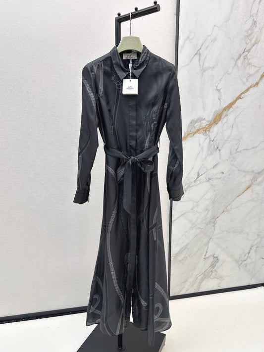 25fw new printed silk dress