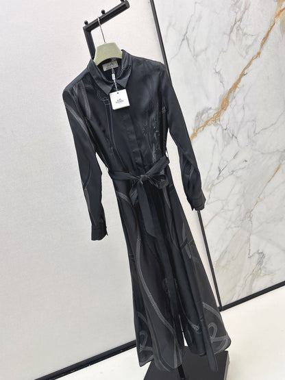 25fw new printed silk dress