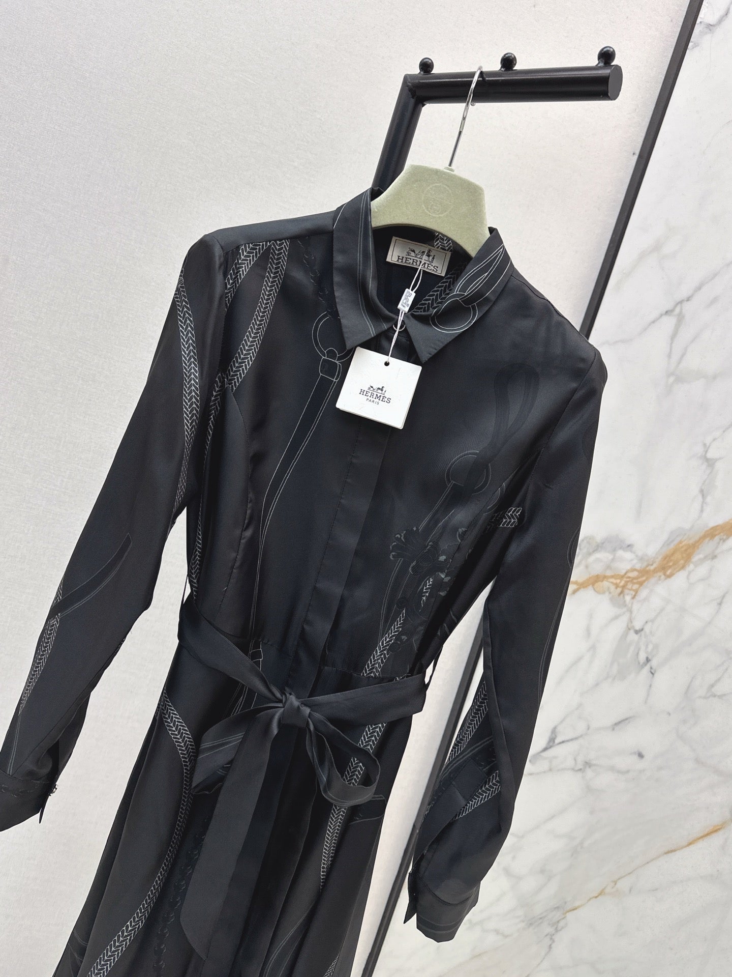 25fw new printed silk dress