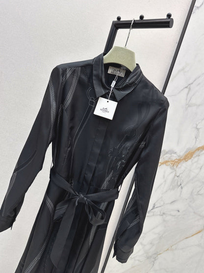 25fw new printed silk dress