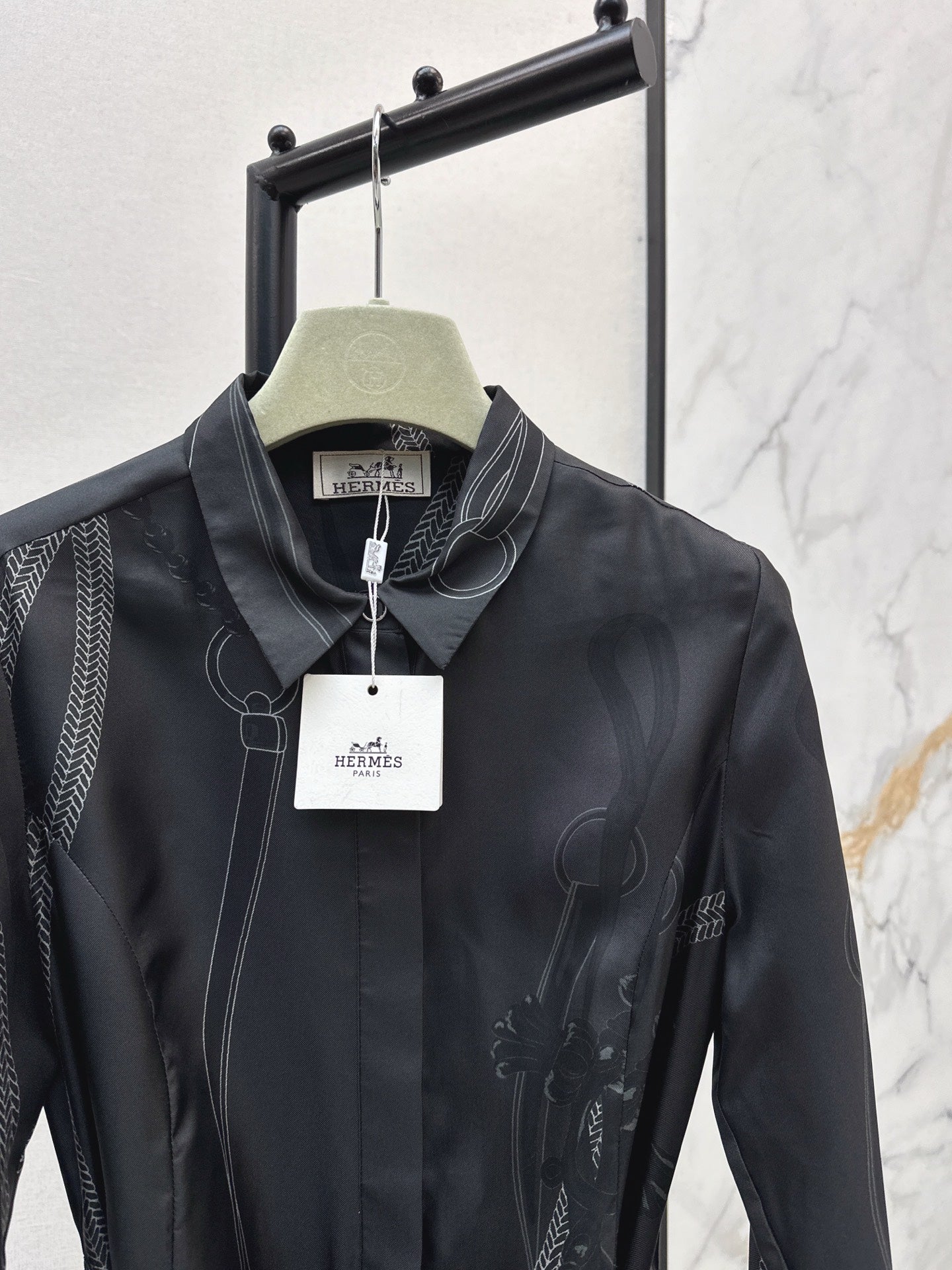 25fw new printed silk dress