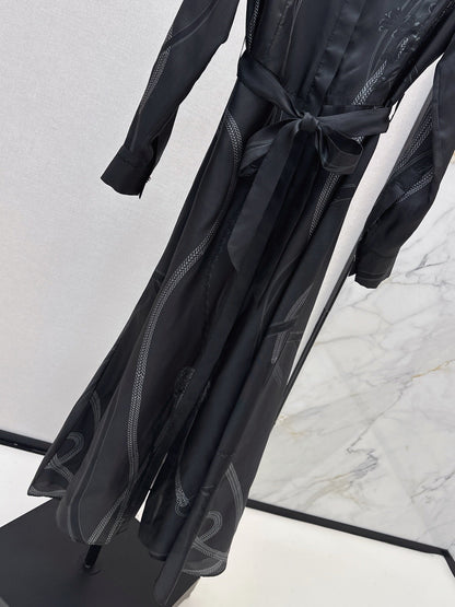 25fw new printed silk dress