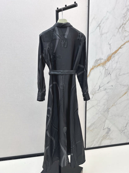 25fw new printed silk dress