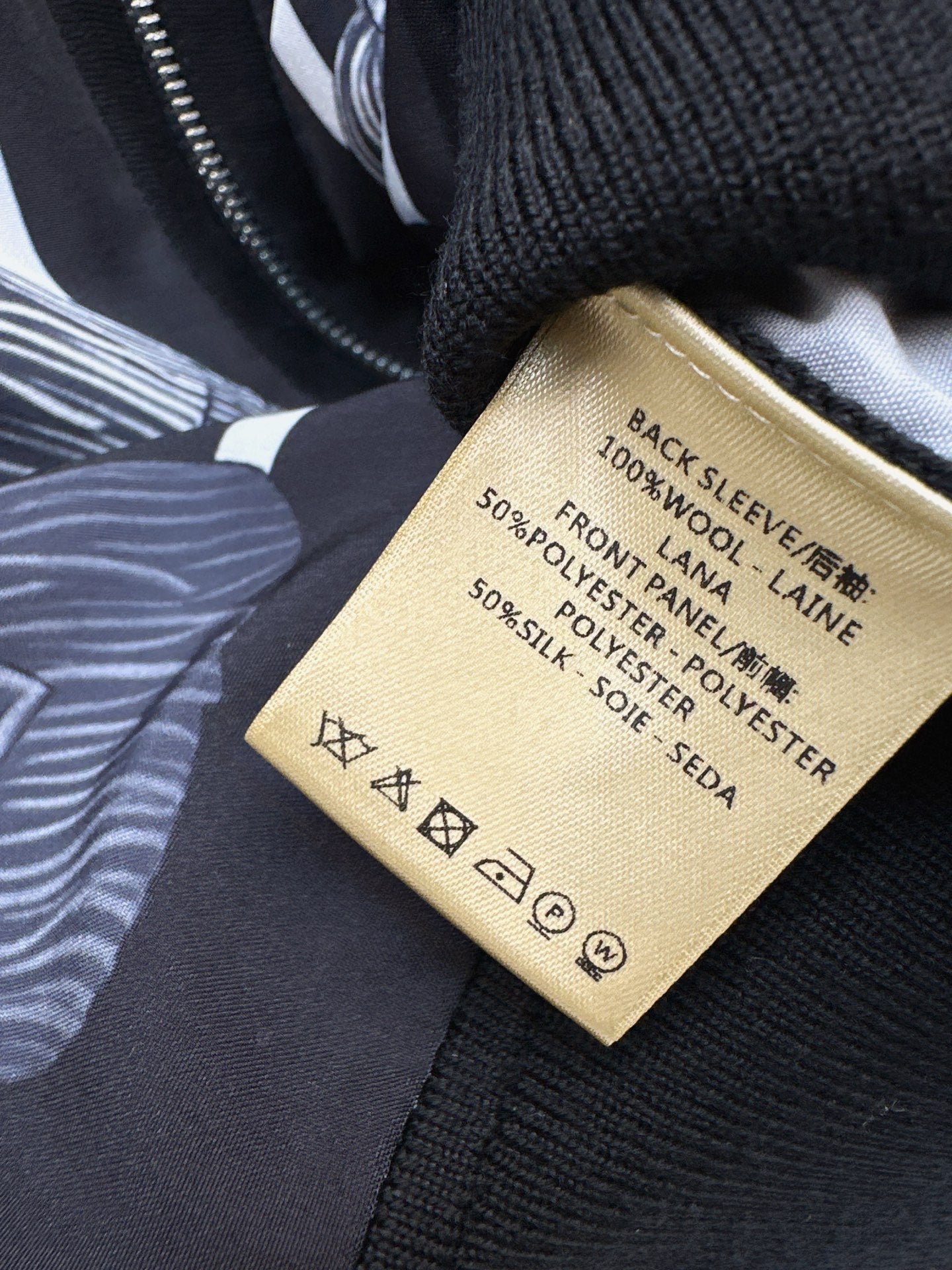 25fw new rope print wool knitted cardigan