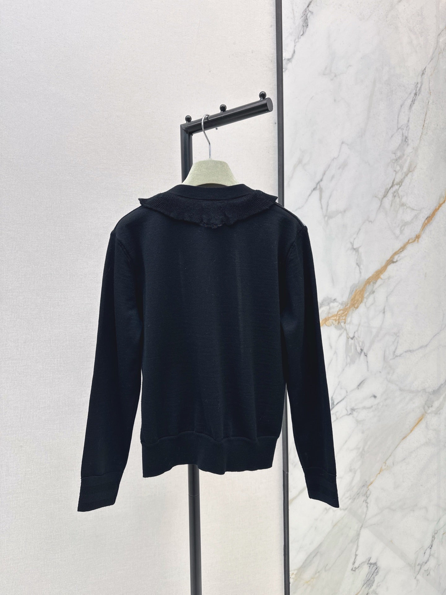 25fw new rope print wool knitted cardigan