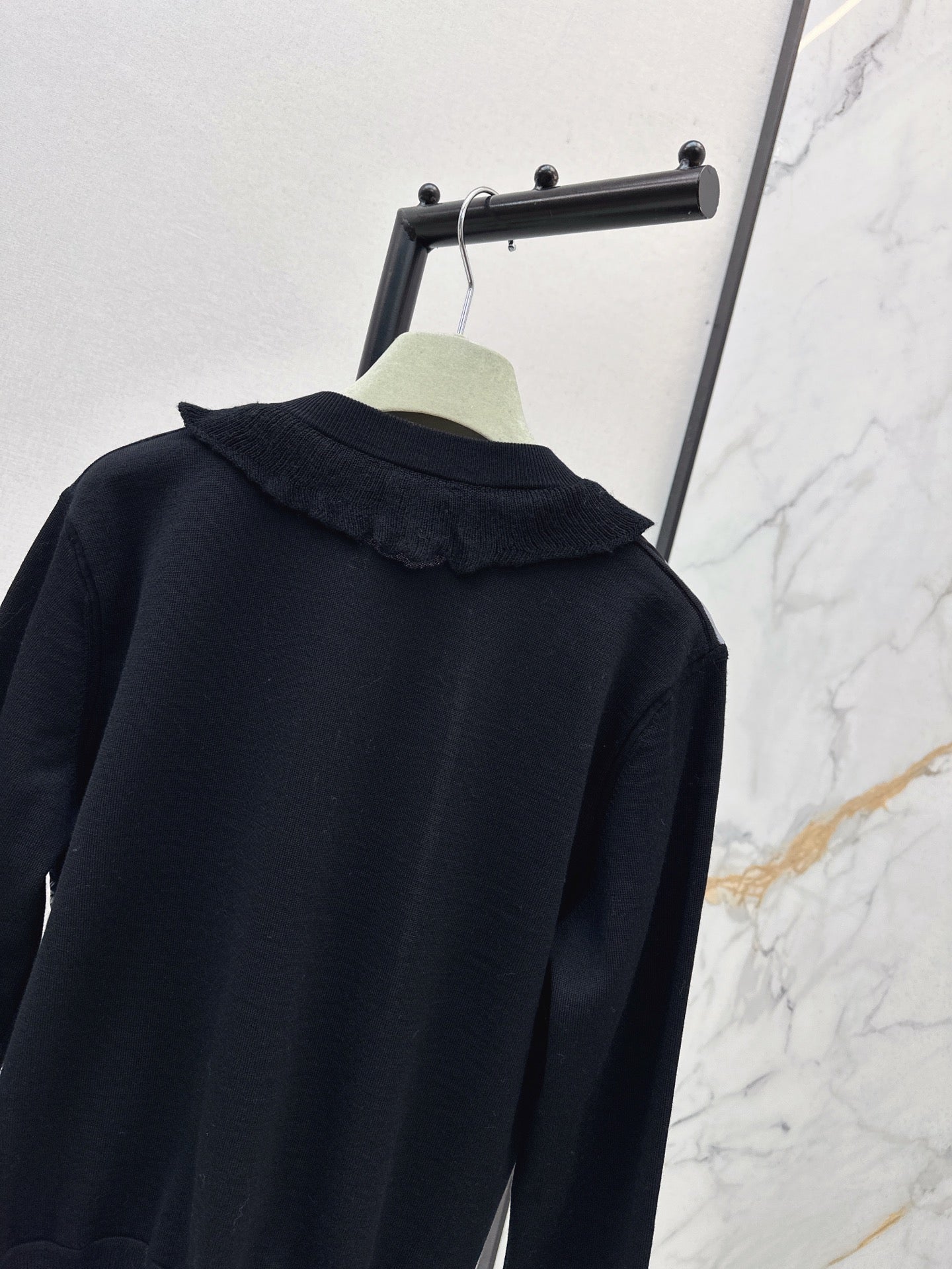 25fw new rope print wool knitted cardigan