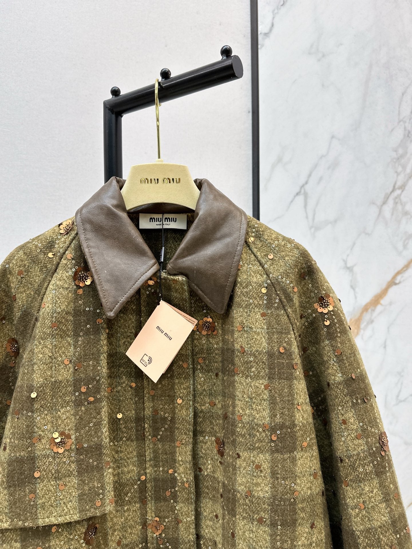 25 Plaid Series Beaded Sequin Fanl Jacket