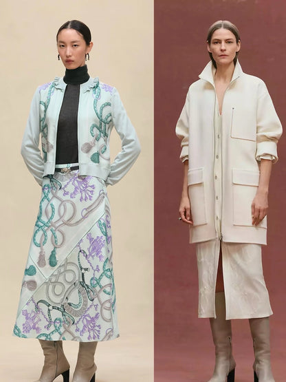 25fw new rope print wool knitted cardigan