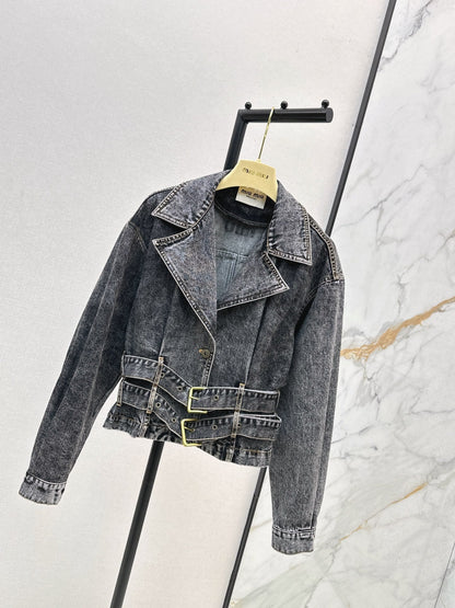 25fw new belt denim jacket