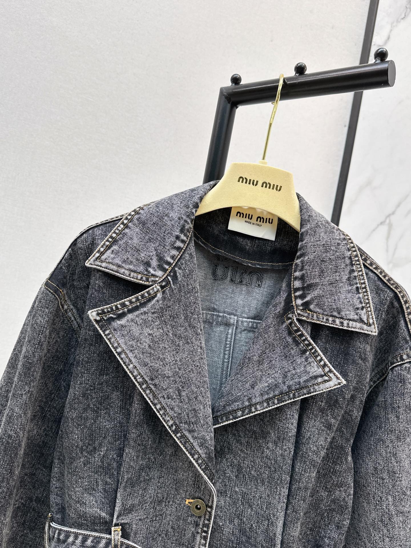 25fw new belt denim jacket