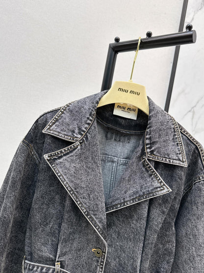 25fw new belt denim jacket