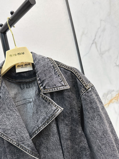25fw new belt denim jacket