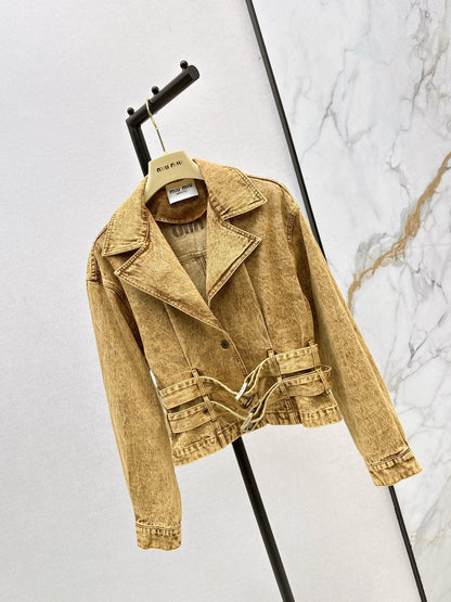 25fw new belt denim jacket