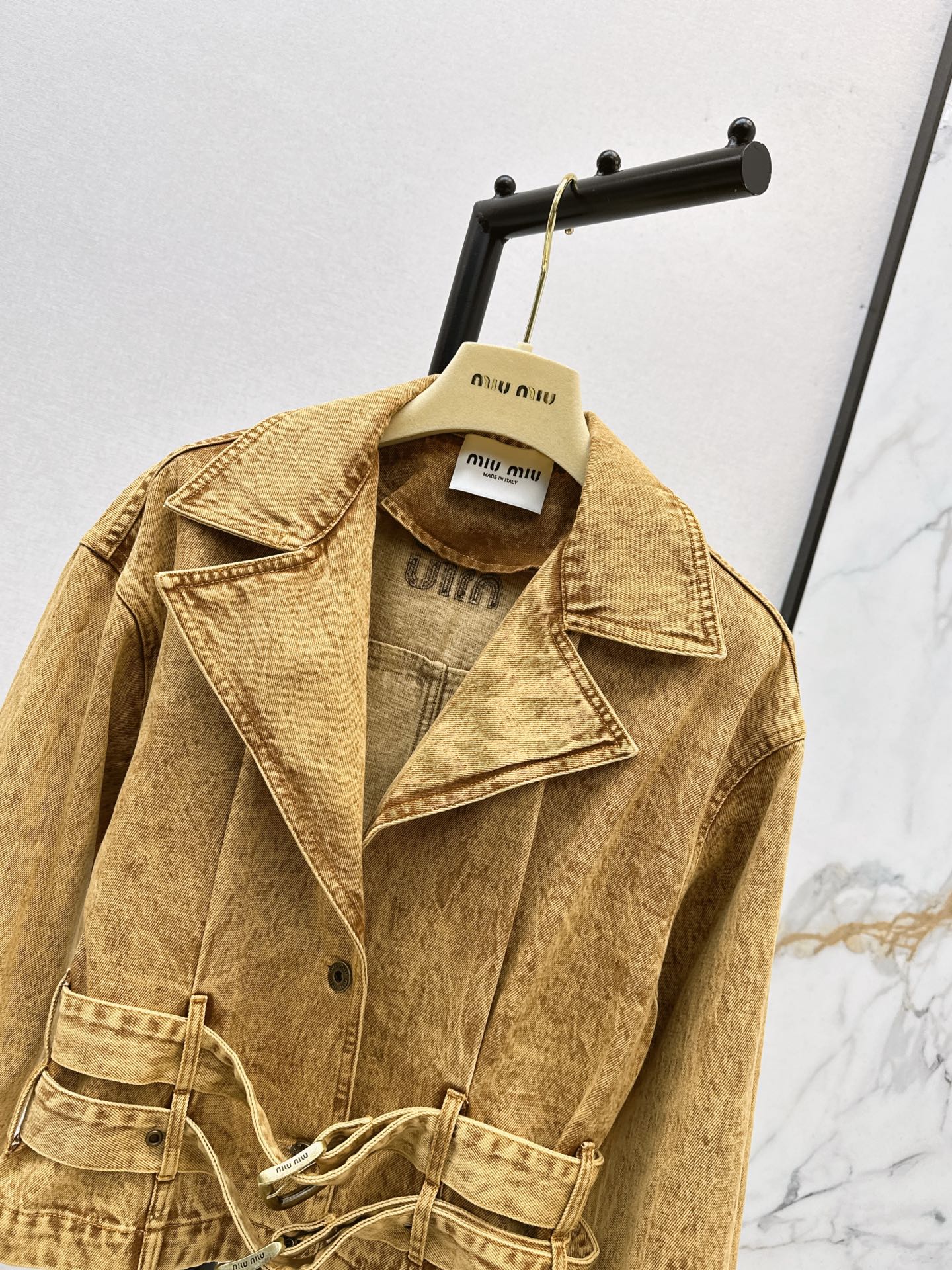 25fw new belt denim jacket