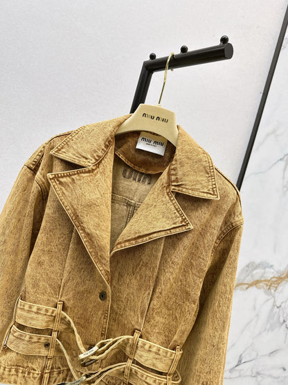 25fw new belt denim jacket