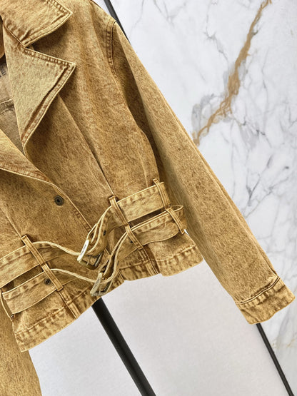 25fw new belt denim jacket