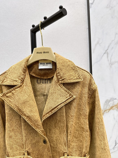 25fw new belt denim jacket