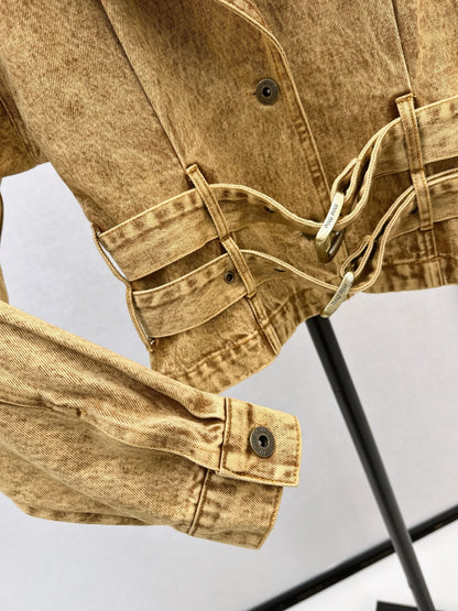 25fw new belt denim jacket