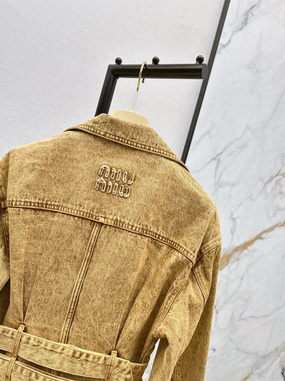 25fw new belt denim jacket