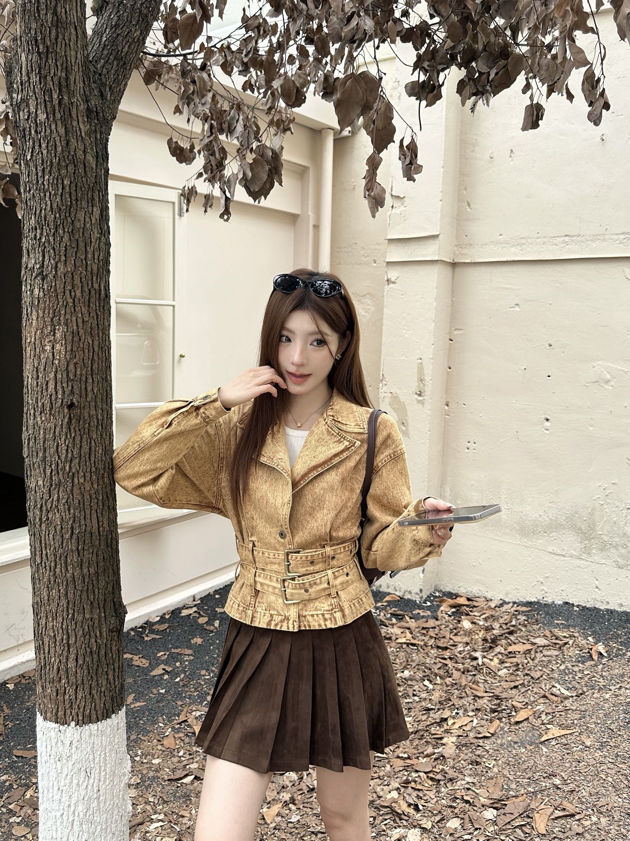 25fw new belt denim jacket