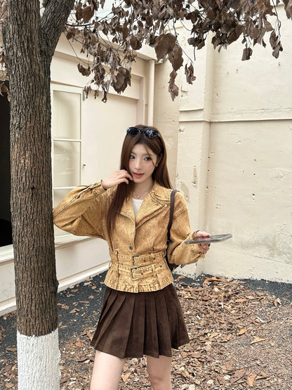 25fw new belt denim jacket