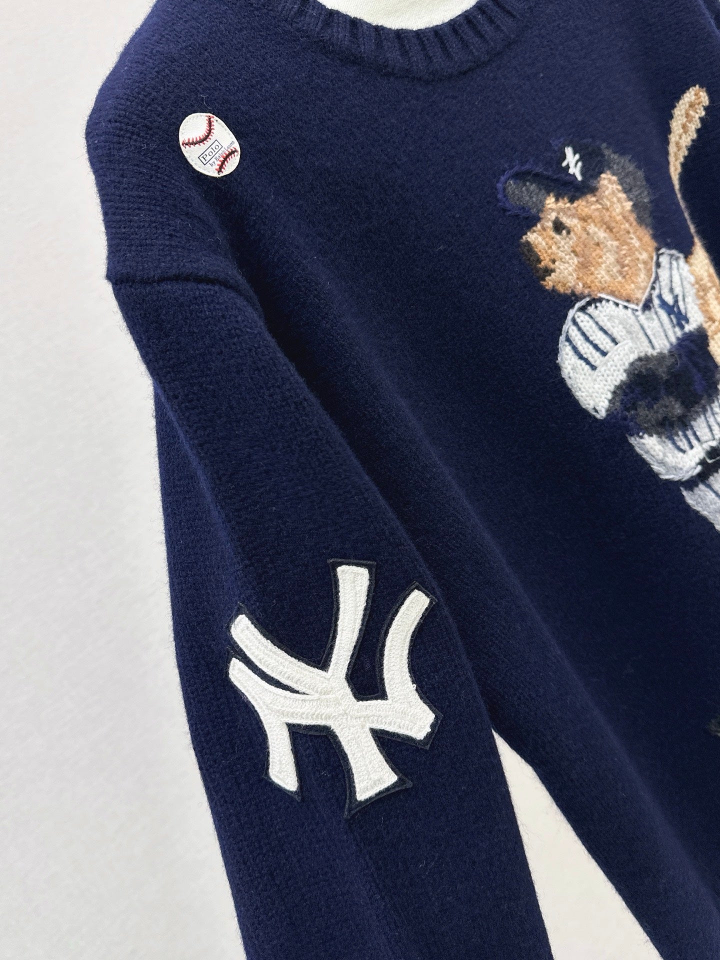 25fw new baseball bear pullover sweater