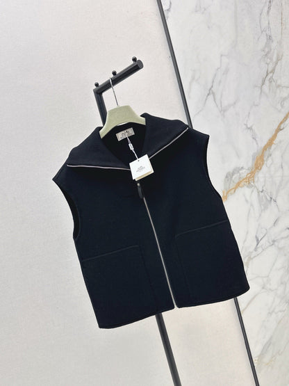 25fw new lapel stitching wool vest