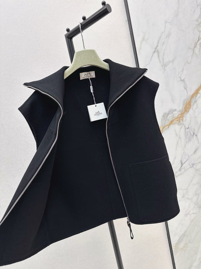 25fw new lapel stitching wool vest