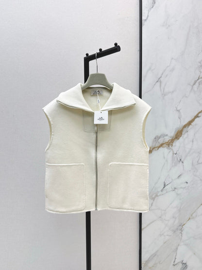 25fw new lapel stitching wool vest