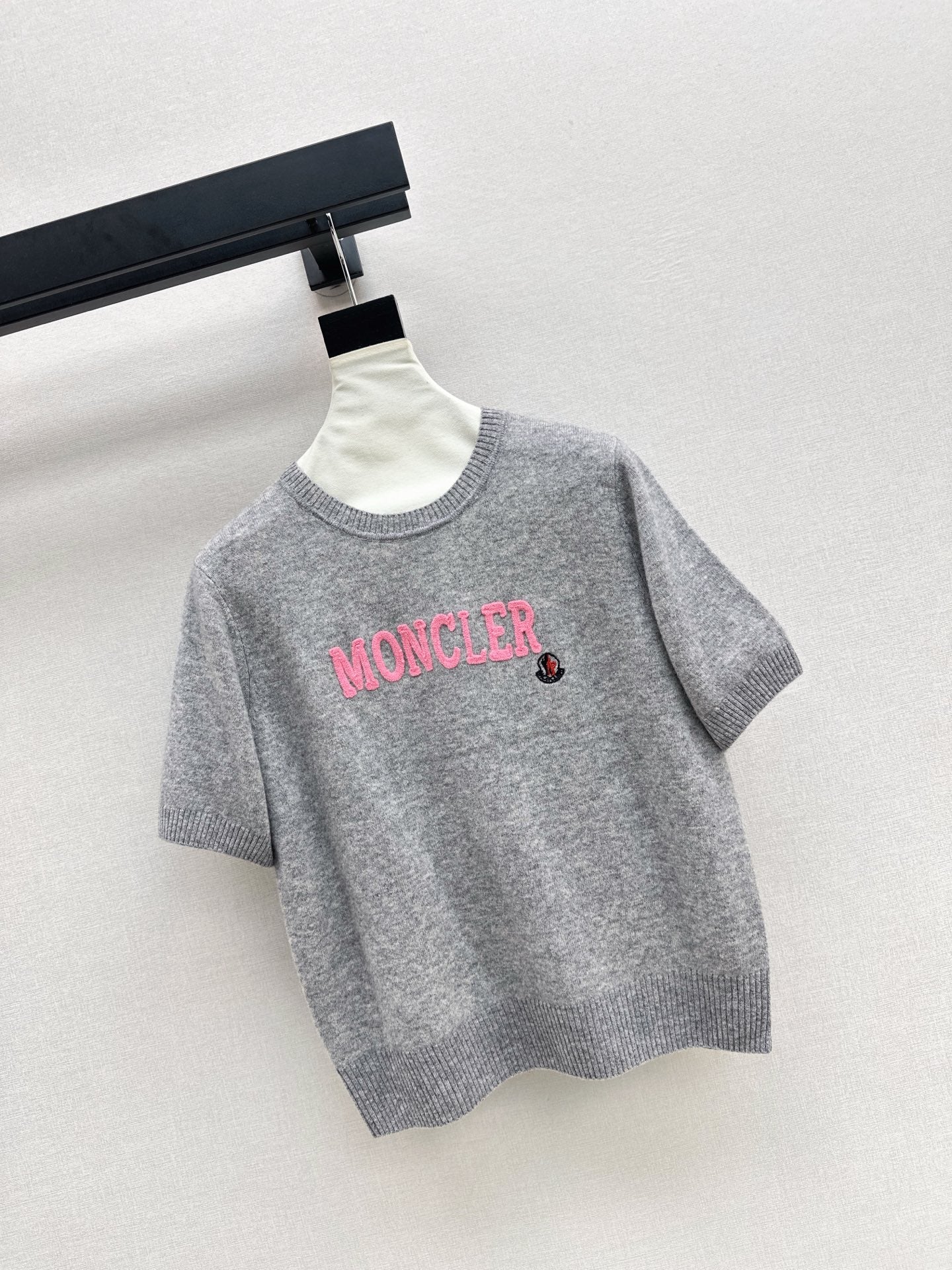 25fw new embroidery knitted short sleeves