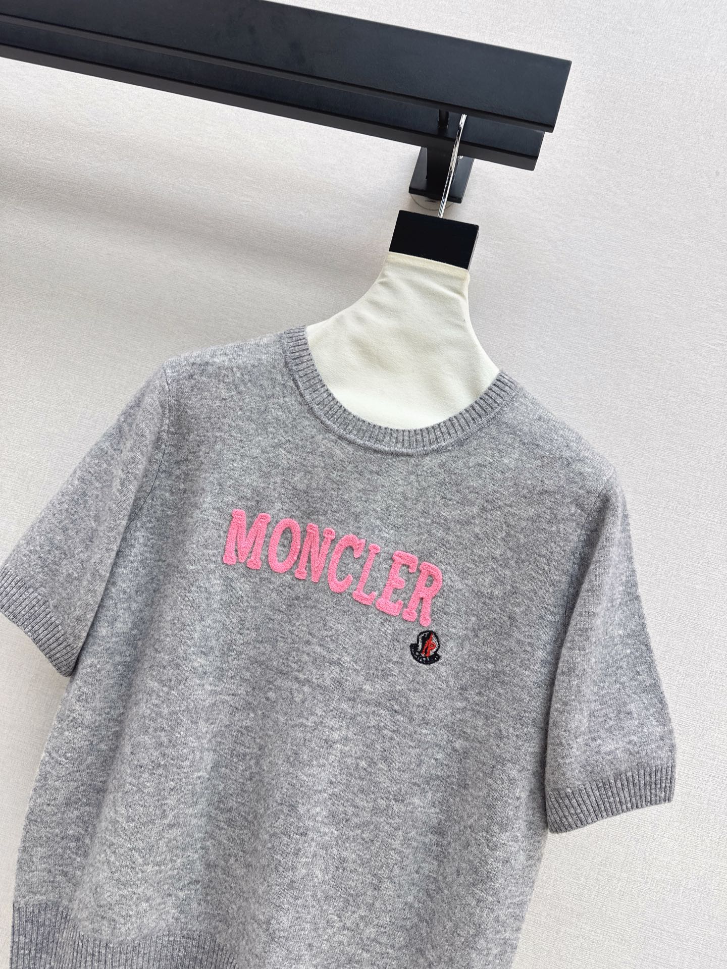 25fw new embroidery knitted short sleeves