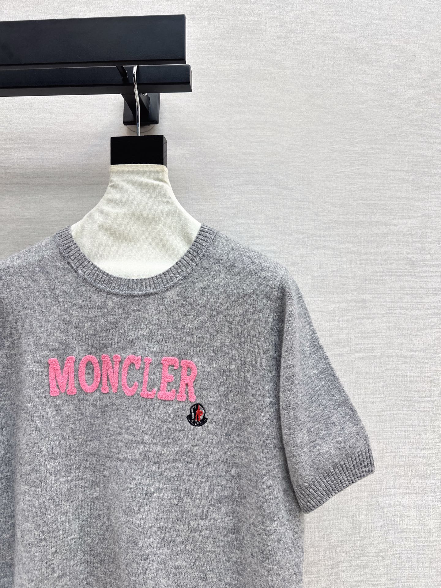 25fw new embroidery knitted short sleeves