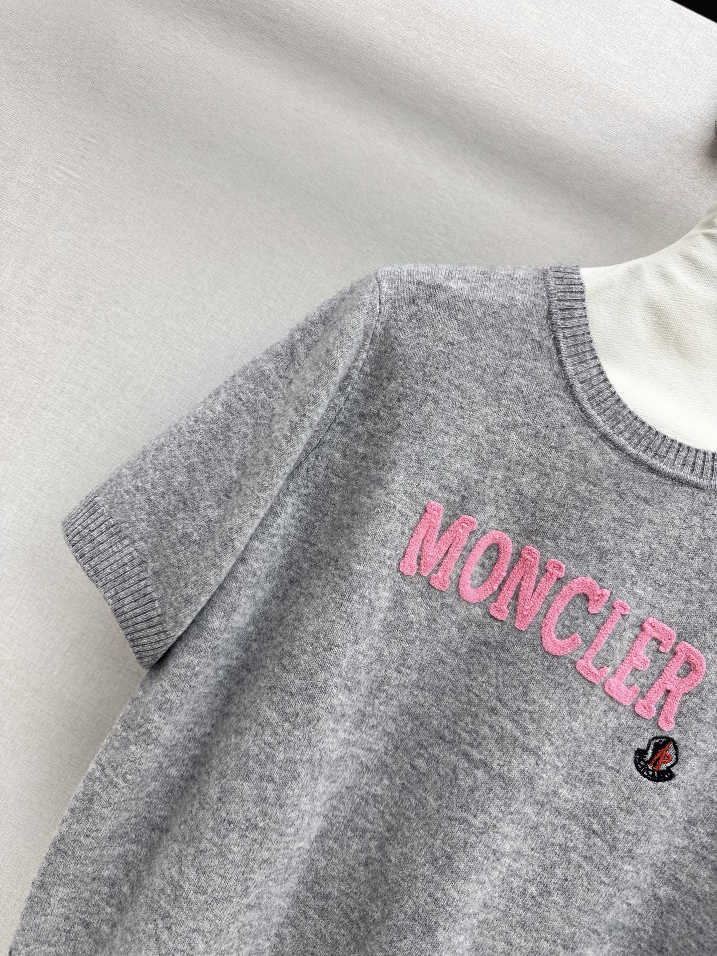 25fw new embroidery knitted short sleeves