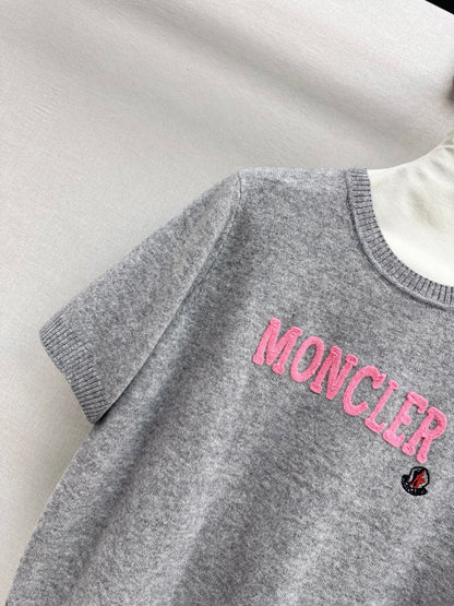 25fw new embroidery knitted short sleeves