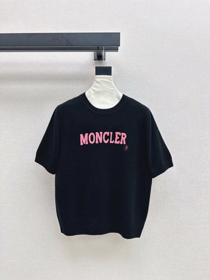 25fw new embroidery knitted short sleeves