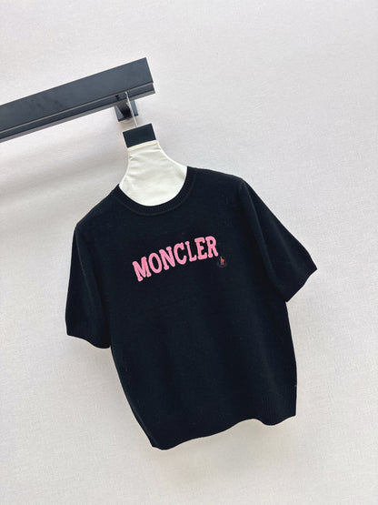 25fw new embroidery knitted short sleeves