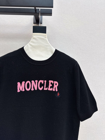 25fw new embroidery knitted short sleeves