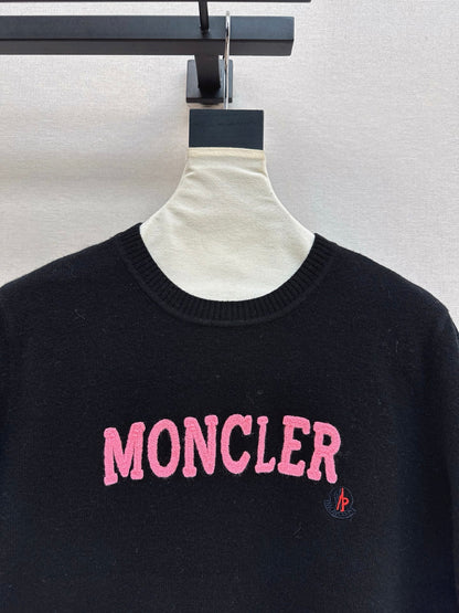 25fw new embroidery knitted short sleeves