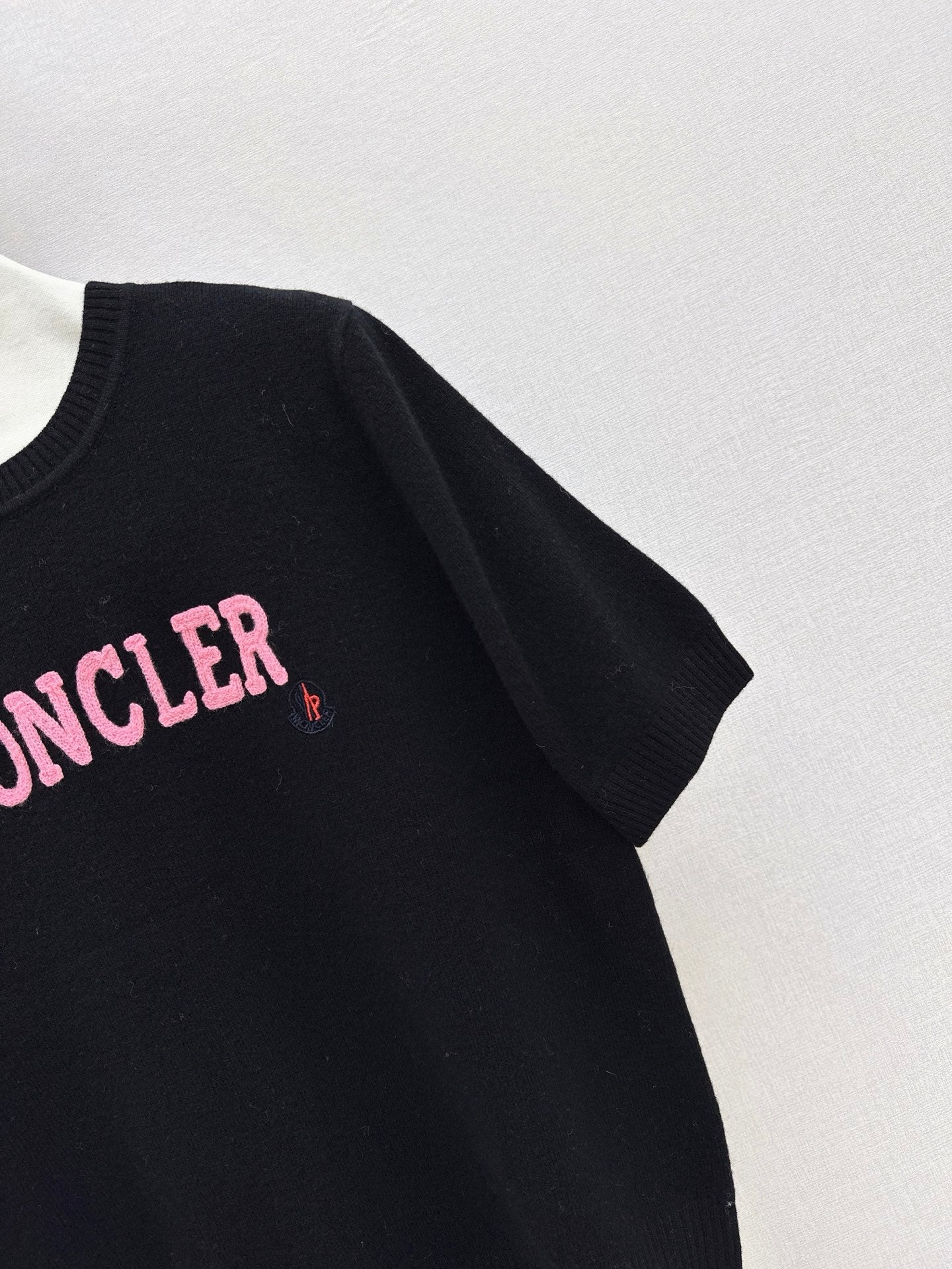 25fw new embroidery knitted short sleeves