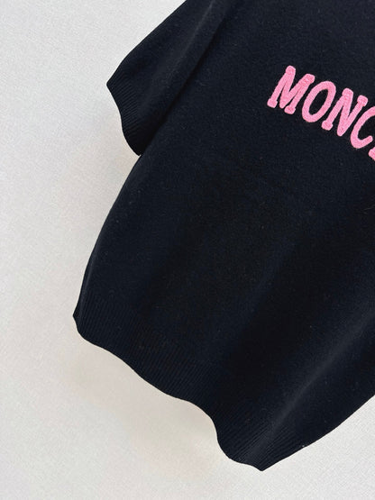 25fw new embroidery knitted short sleeves