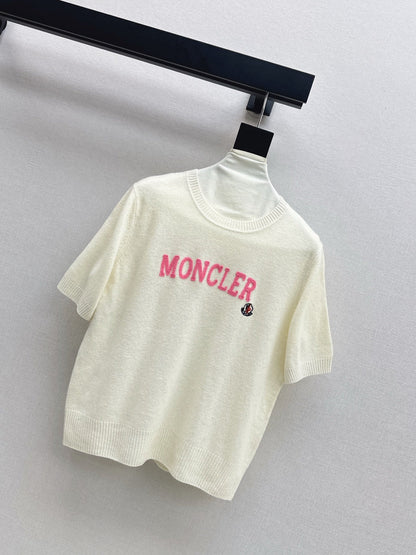 25fw new embroidery knitted short sleeves