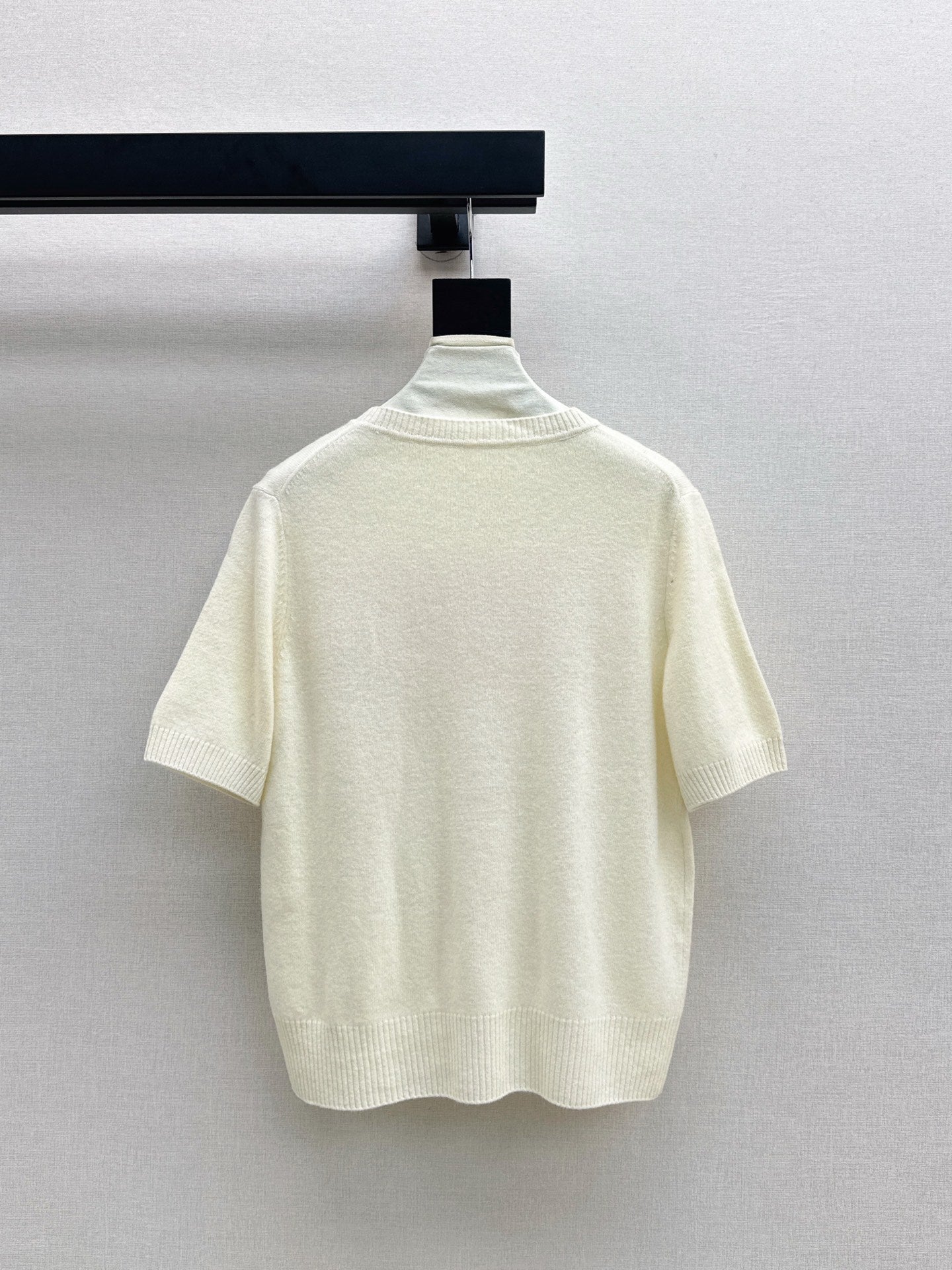 25fw new embroidery knitted short sleeves